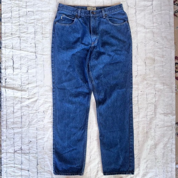 NWOT Men’s 34 x 32 LL Bean Dark Wash Classic Fit Denim Blue Jeans